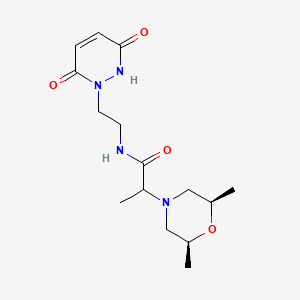 2-[(2R*,6S*)-2,6-dimethylmorpholin-4-yl]-N-[2-(3,6-dioxo-3,6-dihydropyridazin-1(2H)-yl)ethyl]propanamide