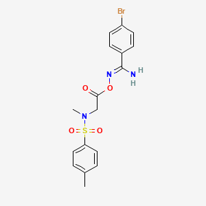 4-bromo-N'-[({methyl[(4-methylphenyl)sulfonyl]amino}acetyl)oxy]benzenecarboximidamide