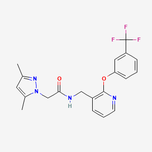 2-(3,5-dimethyl-1H-pyrazol-1-yl)-N-({2-[3-(trifluoromethyl)phenoxy]pyridin-3-yl}methyl)acetamide