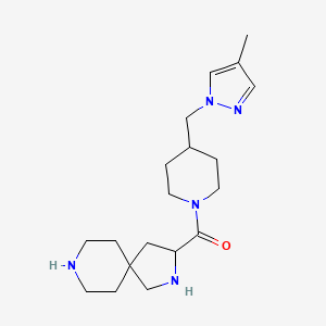 3-({4-[(4-methyl-1H-pyrazol-1-yl)methyl]-1-piperidinyl}carbonyl)-2,8-diazaspiro[4.5]decane dihydrochloride