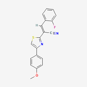 3-(2-fluorophenyl)-2-[4-(4-methoxyphenyl)-1,3-thiazol-2-yl]acrylonitrile