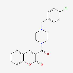 3-{[4-(4-chlorobenzyl)-1-piperazinyl]carbonyl}-2H-chromen-2-one