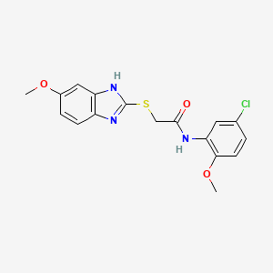 N-(5-CHLORO-2-METHOXYPHENYL)-2-[(5-METHOXY-1H-1,3-BENZODIAZOL-2-YL)SULFANYL]ACETAMIDE