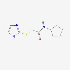 N-cyclopentyl-2-[(1-methyl-1H-imidazol-2-yl)sulfanyl]acetamide