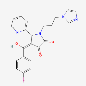 4-(4-fluorobenzoyl)-3-hydroxy-1-[3-(1H-imidazol-1-yl)propyl]-5-(2-pyridinyl)-1,5-dihydro-2H-pyrrol-2-one