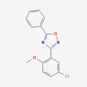 3-(5-chloro-2-methoxyphenyl)-5-phenyl-1,2,4-oxadiazole