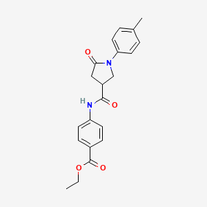 ETHYL 4-[1-(4-METHYLPHENYL)-5-OXOPYRROLIDINE-3-AMIDO]BENZOATE