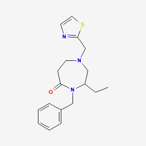 4-benzyl-3-ethyl-1-(1,3-thiazol-2-ylmethyl)-1,4-diazepan-5-one