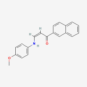 3-[(4-methoxyphenyl)amino]-1-(2-naphthyl)-2-propen-1-one