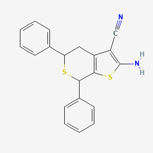 2-amino-5,7-diphenyl-4,7-dihydro-5H-thieno[2,3-c]thiopyran-3-carbonitrile