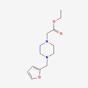 ETHYL 2-[4-(2-FURYLMETHYL)PIPERAZINO]ACETATE