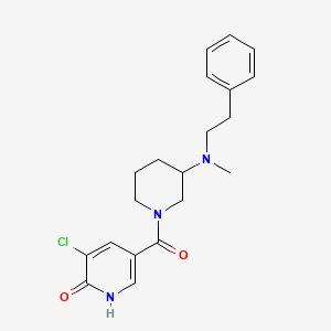 3-chloro-5-({3-[methyl(2-phenylethyl)amino]-1-piperidinyl}carbonyl)-2(1H)-pyridinone