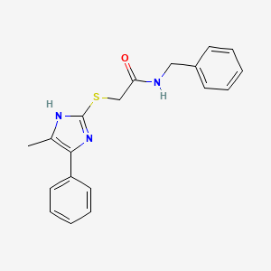 N-benzyl-2-[(4-methyl-5-phenyl-1H-imidazol-2-yl)thio]acetamide