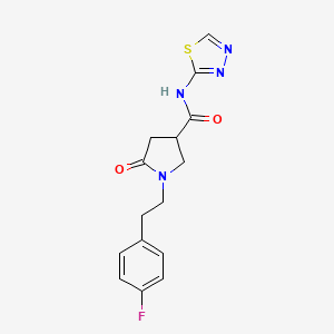 1-[2-(4-fluorophenyl)ethyl]-5-oxo-N-(1,3,4-thiadiazol-2-yl)pyrrolidine-3-carboxamide