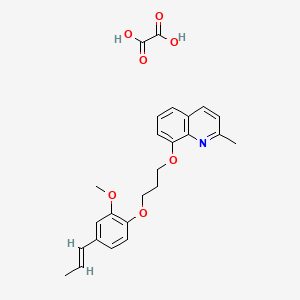 8-[3-[2-methoxy-4-[(E)-prop-1-enyl]phenoxy]propoxy]-2-methylquinoline;oxalic acid