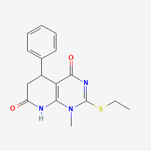 2-(ethylthio)-1-methyl-5-phenyl-5,8-dihydropyrido[2,3-d]pyrimidine-4,7(1H,6H)-dione