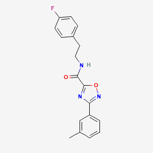 N-[2-(4-fluorophenyl)ethyl]-3-(3-methylphenyl)-1,2,4-oxadiazole-5-carboxamide