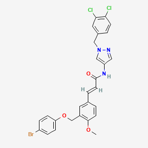 (E)-3-{3-[(4-BROMOPHENOXY)METHYL]-4-METHOXYPHENYL}-N-[1-(3,4-DICHLOROBENZYL)-1H-PYRAZOL-4-YL]-2-PROPENAMIDE