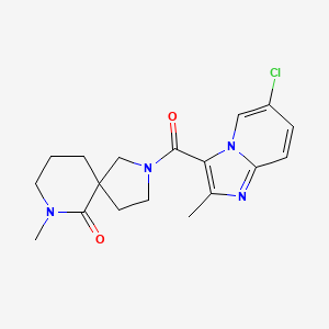 2-[(6-chloro-2-methylimidazo[1,2-a]pyridin-3-yl)carbonyl]-7-methyl-2,7-diazaspiro[4.5]decan-6-one