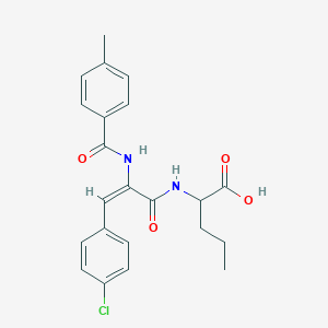 N-{3-(4-chlorophenyl)-2-[(4-methylbenzoyl)amino]acryloyl}norvaline