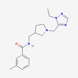 N-({1-[(1-ethyl-1H-1,2,4-triazol-5-yl)methyl]pyrrolidin-3-yl}methyl)-3-methylbenzamide