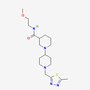 N-(2-methoxyethyl)-1'-[(5-methyl-1,3,4-thiadiazol-2-yl)methyl]-1,4'-bipiperidine-3-carboxamide