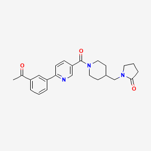 1-[(1-{[6-(3-acetylphenyl)pyridin-3-yl]carbonyl}piperidin-4-yl)methyl]pyrrolidin-2-one