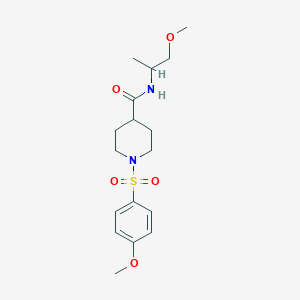 1-(4-methoxyphenyl)sulfonyl-N-(1-methoxypropan-2-yl)piperidine-4-carboxamide