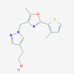 2-(1-{[5-methyl-2-(3-methyl-2-thienyl)-1,3-oxazol-4-yl]methyl}-1H-pyrazol-4-yl)ethanol