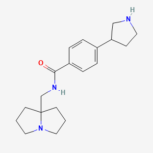 4-(3-pyrrolidinyl)-N-(tetrahydro-1H-pyrrolizin-7a(5H)-ylmethyl)benzamide dihydrochloride