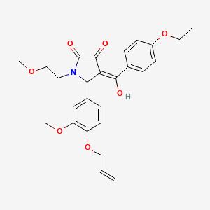 (4E)-4-[(4-ethoxyphenyl)-hydroxymethylidene]-1-(2-methoxyethyl)-5-(3-methoxy-4-prop-2-enoxyphenyl)pyrrolidine-2,3-dione