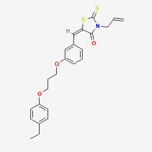 (5E)-5-[[3-[3-(4-ethylphenoxy)propoxy]phenyl]methylidene]-3-prop-2-enyl-2-sulfanylidene-1,3-thiazolidin-4-one