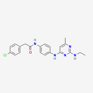 2-(4-chlorophenyl)-N-(4-{[2-(ethylamino)-6-methyl-4-pyrimidinyl]amino}phenyl)acetamide