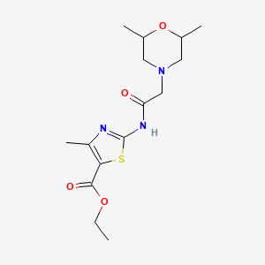 molecular formula C15H23N3O4S B5389490 ETHYL 2-{[2-(2,6-DIMETHYLMORPHOLINO)ACETYL]AMINO}-4-METHYL-1,3-THIAZOLE-5-CARBOXYLATE 