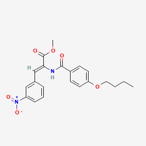 molecular formula C21H22N2O6 B5389537 methyl (Z)-2-[(4-butoxybenzoyl)amino]-3-(3-nitrophenyl)prop-2-enoate 