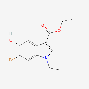 molecular formula C14H16BrNO3 B5389592 ethyl 6-bromo-1-ethyl-5-hydroxy-2-methyl-1H-indole-3-carboxylate 