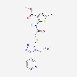 molecular formula C19H19N5O3S2 B5389770 methyl 2-[({[4-allyl-5-(3-pyridinyl)-4H-1,2,4-triazol-3-yl]thio}acetyl)amino]-5-methyl-3-thiophenecarboxylate 