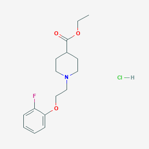 molecular formula C16H23ClFNO3 B5389812 Ethyl 1-[2-(2-fluorophenoxy)ethyl]piperidine-4-carboxylate;hydrochloride 