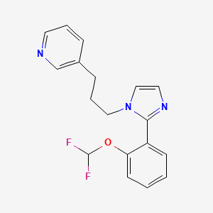 3-(3-{2-[2-(difluoromethoxy)phenyl]-1H-imidazol-1-yl}propyl)pyridine