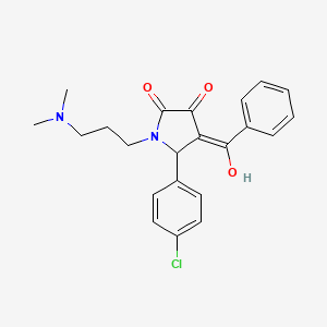 4-BENZOYL-5-(4-CHLOROPHENYL)-1-[3-(DIMETHYLAMINO)PROPYL]-3-HYDROXY-2,5-DIHYDRO-1H-PYRROL-2-ONE