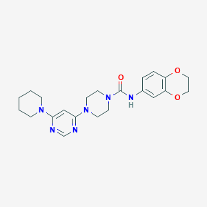 N-(2,3-dihydro-1,4-benzodioxin-6-yl)-4-[6-(1-piperidinyl)-4-pyrimidinyl]-1-piperazinecarboxamide