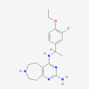 N~4~-[1-(4-ethoxy-3-fluorophenyl)ethyl]-6,7,8,9-tetrahydro-5H-pyrimido[4,5-d]azepine-2,4-diamine dihydrochloride