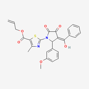 molecular formula C26H22N2O6S B5390232 allyl 2-[3-benzoyl-4-hydroxy-2-(3-methoxyphenyl)-5-oxo-2,5-dihydro-1H-pyrrol-1-yl]-4-methyl-1,3-thiazole-5-carboxylate 