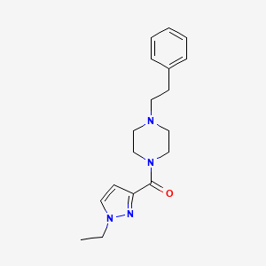 1-[(1-ethyl-1H-pyrazol-3-yl)carbonyl]-4-(2-phenylethyl)piperazine