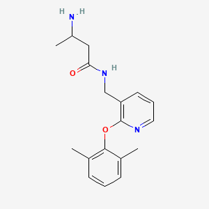 3-amino-N-{[2-(2,6-dimethylphenoxy)pyridin-3-yl]methyl}butanamide