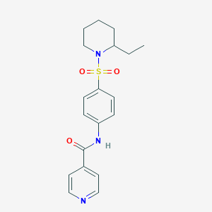 N-{4-[(2-ethylpiperidin-1-yl)sulfonyl]phenyl}pyridine-4-carboxamide