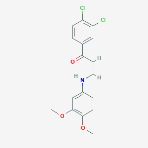 1-(3,4-dichlorophenyl)-3-[(3,4-dimethoxyphenyl)amino]-2-propen-1-one