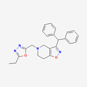 3-(diphenylmethyl)-5-[(5-ethyl-1,3,4-oxadiazol-2-yl)methyl]-4,5,6,7-tetrahydroisoxazolo[4,5-c]pyridine