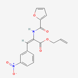 molecular formula C17H14N2O6 B5390400 allyl 2-(2-furoylamino)-3-(3-nitrophenyl)acrylate 