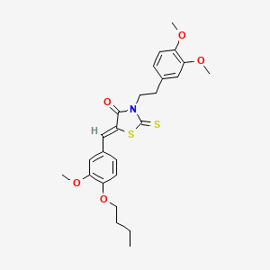 5-(4-butoxy-3-methoxybenzylidene)-3-[2-(3,4-dimethoxyphenyl)ethyl]-2-thioxo-1,3-thiazolidin-4-one